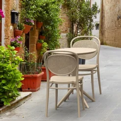 Chaise De Jardin*Marcel Chaise de jardin moderne empilable en polypropylène