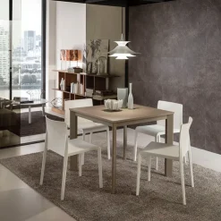 La primavera Table De Salle à Manger*Mario Super Quadrato Table carrée extensible italienne en fénix