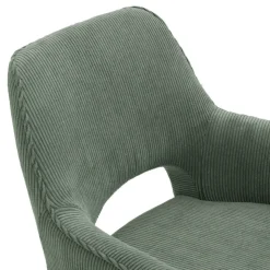 Chaise De Salle à Manger|Chaise De Bureau*Marius Fauteuil cocooning pivotant en tissu avec pieds bois