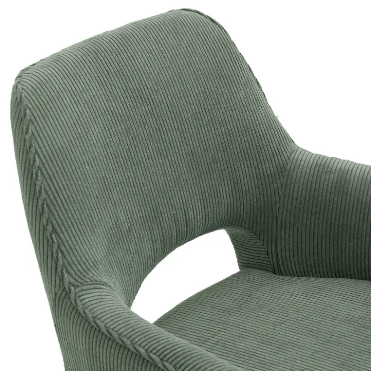 Chaise De Salle à Manger|Chaise De Bureau*Marius Fauteuil cocooning pivotant en tissu avec pieds bois