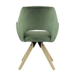 Chaise De Salle à Manger|Chaise Salon*Marius Fauteuil cocooning en tissu avec pieds bois massif