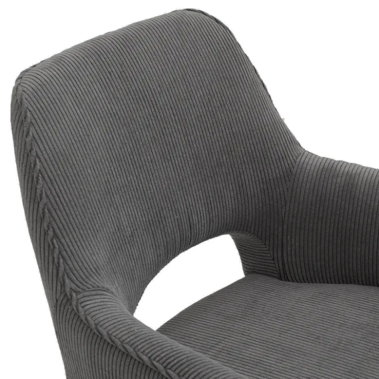 Chaise De Salle à Manger|Chaise Salon*Marius Fauteuil cocooning en tissu avec pieds bois massif
