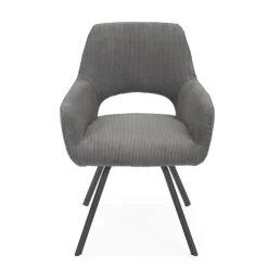 Chaise De Salle à Manger|Chaise De Bureau*Marius Fauteuil cosy en tissu avec pieds en métal