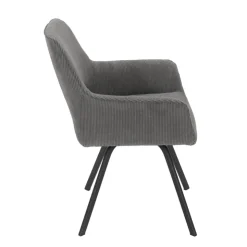 Chaise De Salle à Manger|Chaise De Bureau*Marius Fauteuil cosy en tissu avec pieds en métal