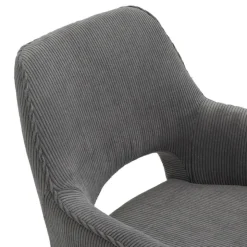 Chaise De Salle à Manger|Chaise De Bureau*Marius Fauteuil cosy en tissu avec pieds en métal