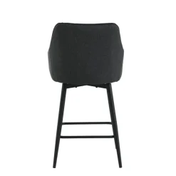 Tabouret Snack (assise +/- 65 Cm)|Tabouret De Bar (assise +/- 80 Cm)*MartinTabouret snack pivotant avec accoudoirs en tissu recyclé et pieds en métal