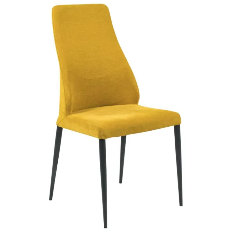 Europea Chaise De Salle à Manger*Mathilde Chaise de salle à manger italienne moderne en tissu et métal