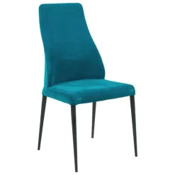 Europea Chaise De Salle à Manger*Mathilde Chaise de salle à manger italienne moderne en tissu et métal
