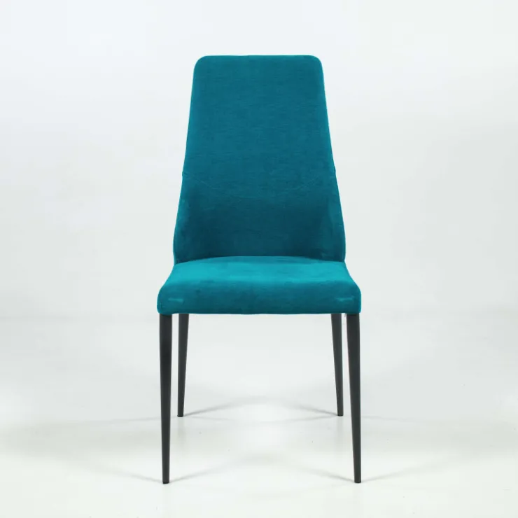 Europea Chaise De Salle à Manger*Mathilde Chaise de salle à manger italienne moderne en tissu et métal