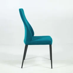 Europea Chaise De Salle à Manger*Mathilde Chaise de salle à manger italienne moderne en tissu et métal