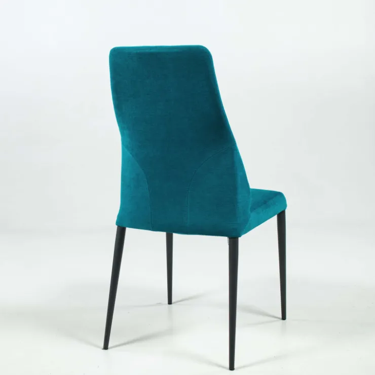 Europea Chaise De Salle à Manger*Mathilde Chaise de salle à manger italienne moderne en tissu et métal