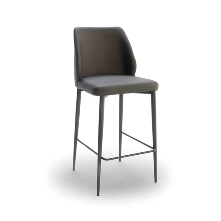 Europea Tabouret Snack (assise +/- 65 Cm)|Tabouret De Bar (assise +/- 80 Cm)*Mathilde Tabouret snack moderne rembourré pieds en métal
