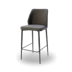 Europea Tabouret Snack (assise +/- 65 Cm)|Tabouret De Bar (assise +/- 80 Cm)*Mathilde Tabouret snack moderne rembourré pieds en métal
