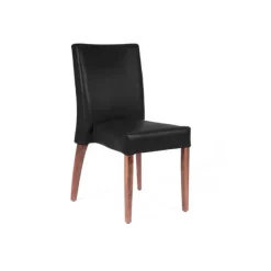 Sessio Chaise De Cuisine|Chaise De Salle à Manger*Matias stack Chaise confortable empilable en simili avec pieds en bois