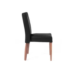 Sessio Chaise De Cuisine|Chaise De Salle à Manger*Matias stack Chaise confortable empilable en simili avec pieds en bois