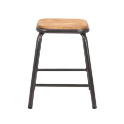 Tabouret Bas (assise +/- 45 Cm)*MatisTabouret bas industriel en métal assise bois