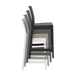 Tabouret Snack (assise +/- 65 Cm)|Tabouret De Bar (assise +/- 80 Cm)*Maya Tabouret snack moderne empilable en polypropylène