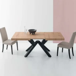 Table De Salle à Manger*Mikado Connubia© Table extensible design en mélaminé avec pieds en bois