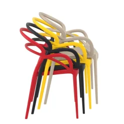 Chaise De Jardin|Fauteuil De Jardin*Mila Fauteuil de jardin design en polypropylène