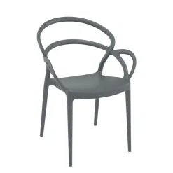 Chaise De Cuisine|Chaise De Salle à Manger*Mila Fauteuil design empilable en polypropylène