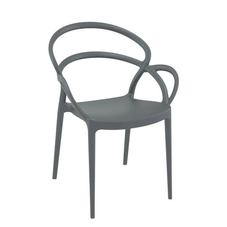 Chaise De Cuisine|Chaise De Salle à Manger*Mila Fauteuil design empilable en polypropylène