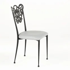 Jayso Chaise De Cuisine|Chaise De Salle à Manger*Milos Chaise provençale en métal assise synthétique rembourrée