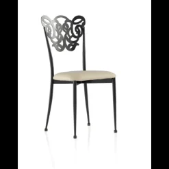 Jayso Chaise De Cuisine|Chaise De Salle à Manger*Milos Chaise provençale en métal assise synthétique rembourrée