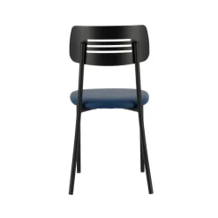 Perfecta Chaise De Cuisine*Miro 2 Chaise de cuisine en simili rembourrée avec pieds et dossier strié en métal