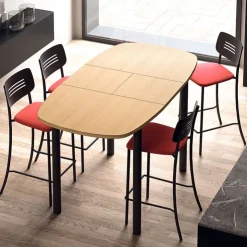 Perfecta Tabouret Snack (assise +/- 65 Cm)|Tabouret De Bar (assise +/- 80 Cm)*Miro Tabouret snack de cuisine en simili rembourré avec dossier strié en métal