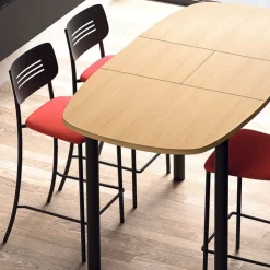 Perfecta Tabouret Snack (assise +/- 65 Cm)|Tabouret De Bar (assise +/- 80 Cm)*Miro Tabouret snack de cuisine en simili rembourré avec dossier strié en métal