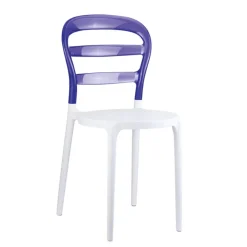 Chaise De Cuisine|Chaise De Salle à Manger*Miss Bibi Chaise moderne en polycarbonate transparent et polypropylène