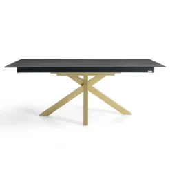 Pure design Table De Salle à Manger*Moon Table design extensible en Dekton avec pied central