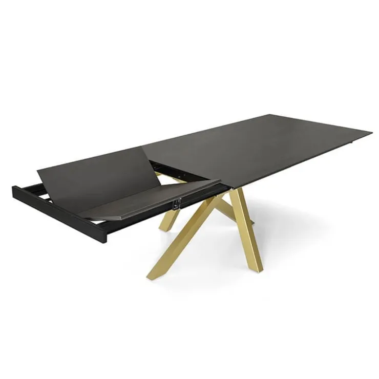 Pure design Table De Salle à Manger*Moon Table design extensible en Dekton avec pied central