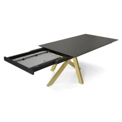 Pure design Table De Salle à Manger*Moon Table design extensible en Dekton avec pied central