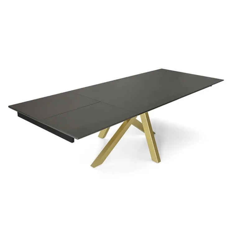 Pure design Table De Salle à Manger*Moon Table design extensible en Dekton avec pied central