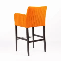Sessio Tabouret De Bar (assise +/- 80 Cm)*Moritz line Tabouret de bar en tissu avec accoudoirs dos matelassé et pieds en bois