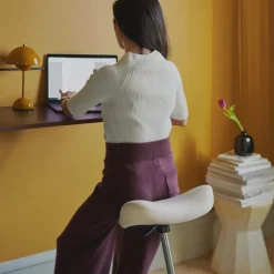 Varier Tabouret Snack (assise +/- 65 Cm)|Tabouret De Bar (assise +/- 80 Cm)*Move ® Tabouret ergonomique réglable en tissu