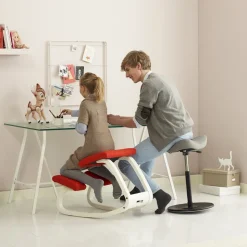 Varier Tabouret Snack (assise +/- 65 Cm)|Tabouret De Bar (assise +/- 80 Cm)*Move ® Tabouret ergonomique réglable en tissu
