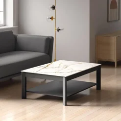 Cancio Table De Salon*Multiplus Mini Table basse rectangulaire en Dekton avec double plateau