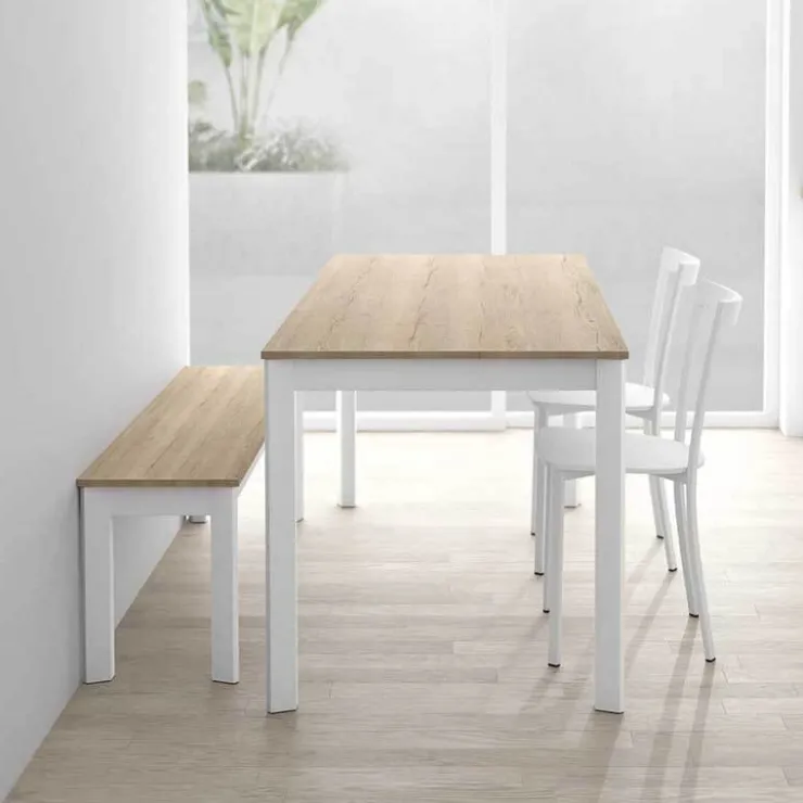 Cancio Table De Cuisine*Multiplus Table sur mesure en stratifié pieds en métal