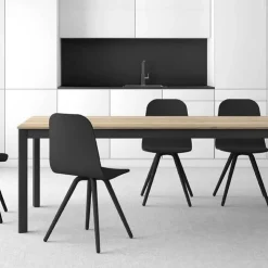 Cancio Table De Cuisine*Multiplus Table sur mesure en stratifié pieds en métal