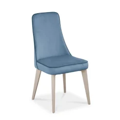 Europea Chaise De Salle à Manger|Chaise Salon*Nadine Chaise de salle à manger en tissu et pieds en bois fabriquée en Italie