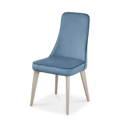 Europea Chaise De Salle à Manger|Chaise Salon*Nadine Chaise de salle à manger en tissu et pieds en bois fabriquée en Italie