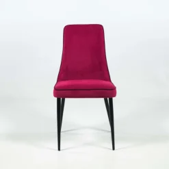 Europea Chaise De Salle à Manger*Nadine Chaise de salle à manger italienne en tissu et pieds en métal