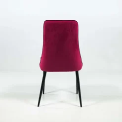 Europea Chaise De Salle à Manger*Nadine Chaise de salle à manger italienne en tissu et pieds en métal