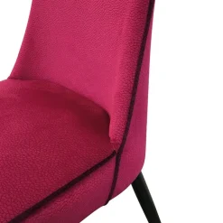 Europea Chaise De Salle à Manger*Nadine Chaise de salle à manger italienne en tissu et pieds en métal