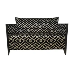 Paget Fauteuil De Salon*Nathan Canapé art déco 2 personnes en tissu fabriqué en France