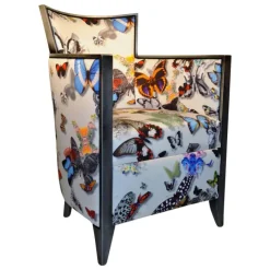 Paget Fauteuil De Salon*Nathan Fauteuil art déco fabriqué en France en tissu et bois massif