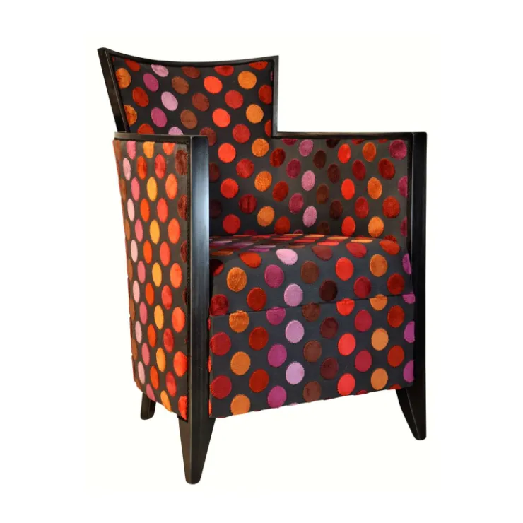 Paget Fauteuil De Salon*Nathan Fauteuil art déco fabriqué en France en tissu et bois massif