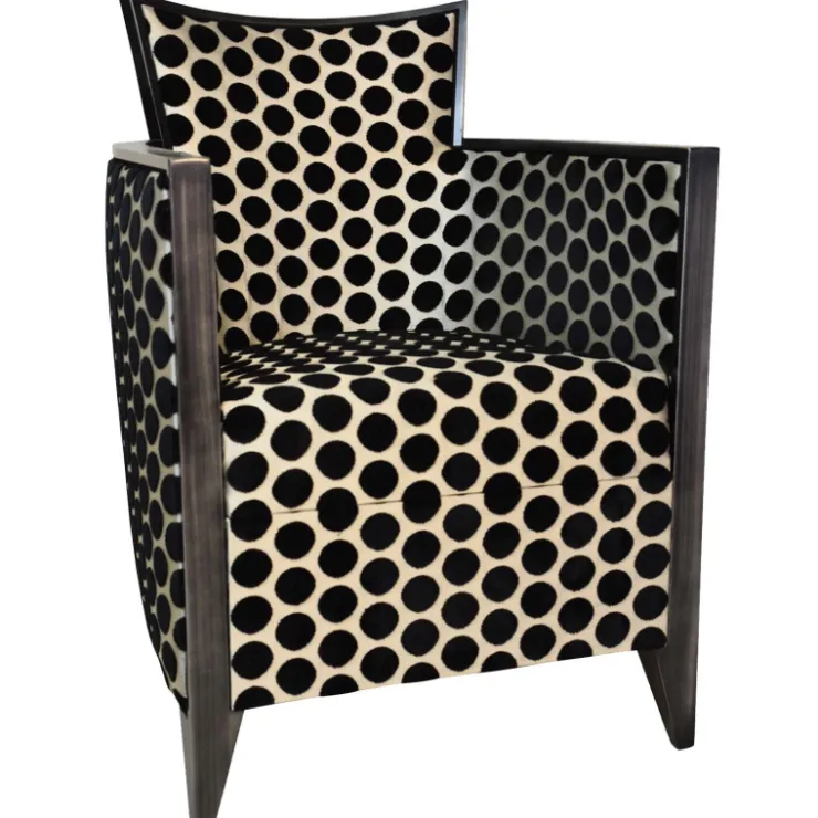 Paget Fauteuil De Salon*Nathan Fauteuil art déco fabriqué en France en tissu et bois massif